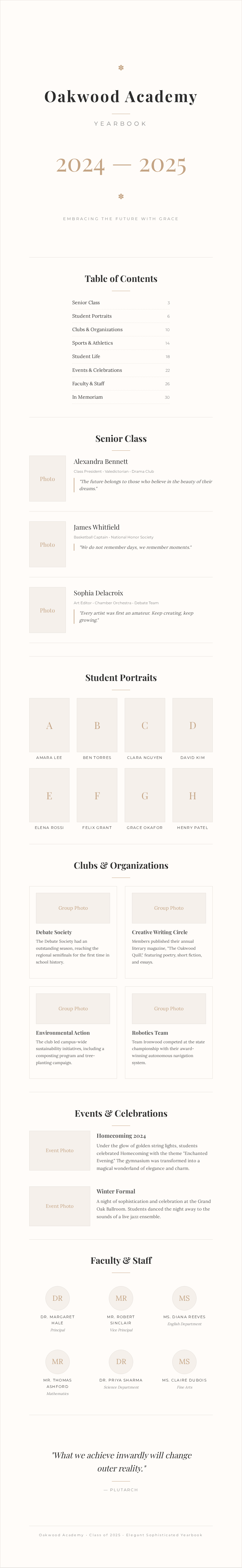 Elegant Sophisticated Yearbook